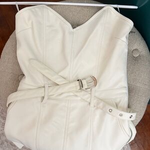 Olivaceous Cream Mini Dress